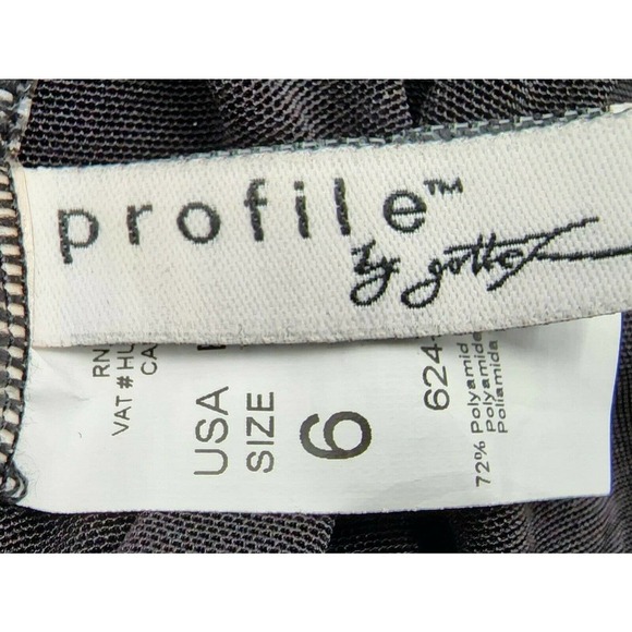 NWT Profile By Gottex Black Ruffled V-Neck One Piece Swim Suit Size 6 - Picture 11 of 12